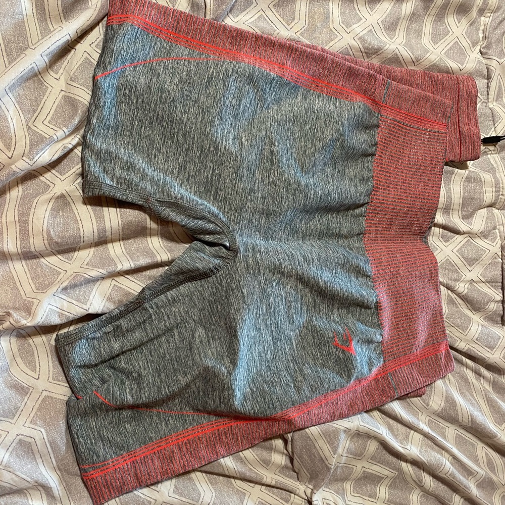 Gymshark Amplify Gray And Orange Seamless Shaping Legging Size XL